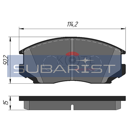 Колодки тормозные PN3285 KOTL 3046KT (передние Daihatsu BeGo, Terios, Toyota Cami, Rush, Mitsubishi Lancer, Libero, Mirage, ..)